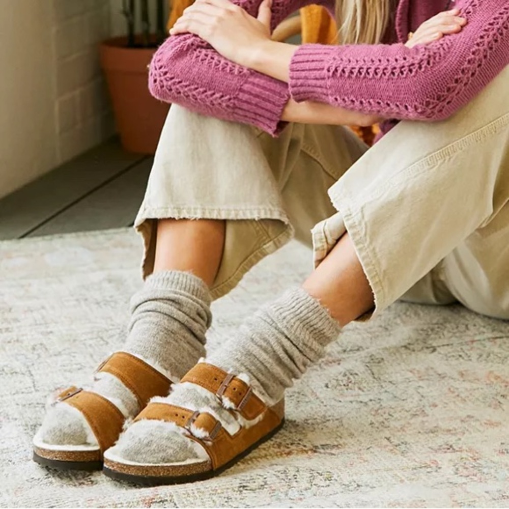 New Birkenstock Arizona Shearling Sandals